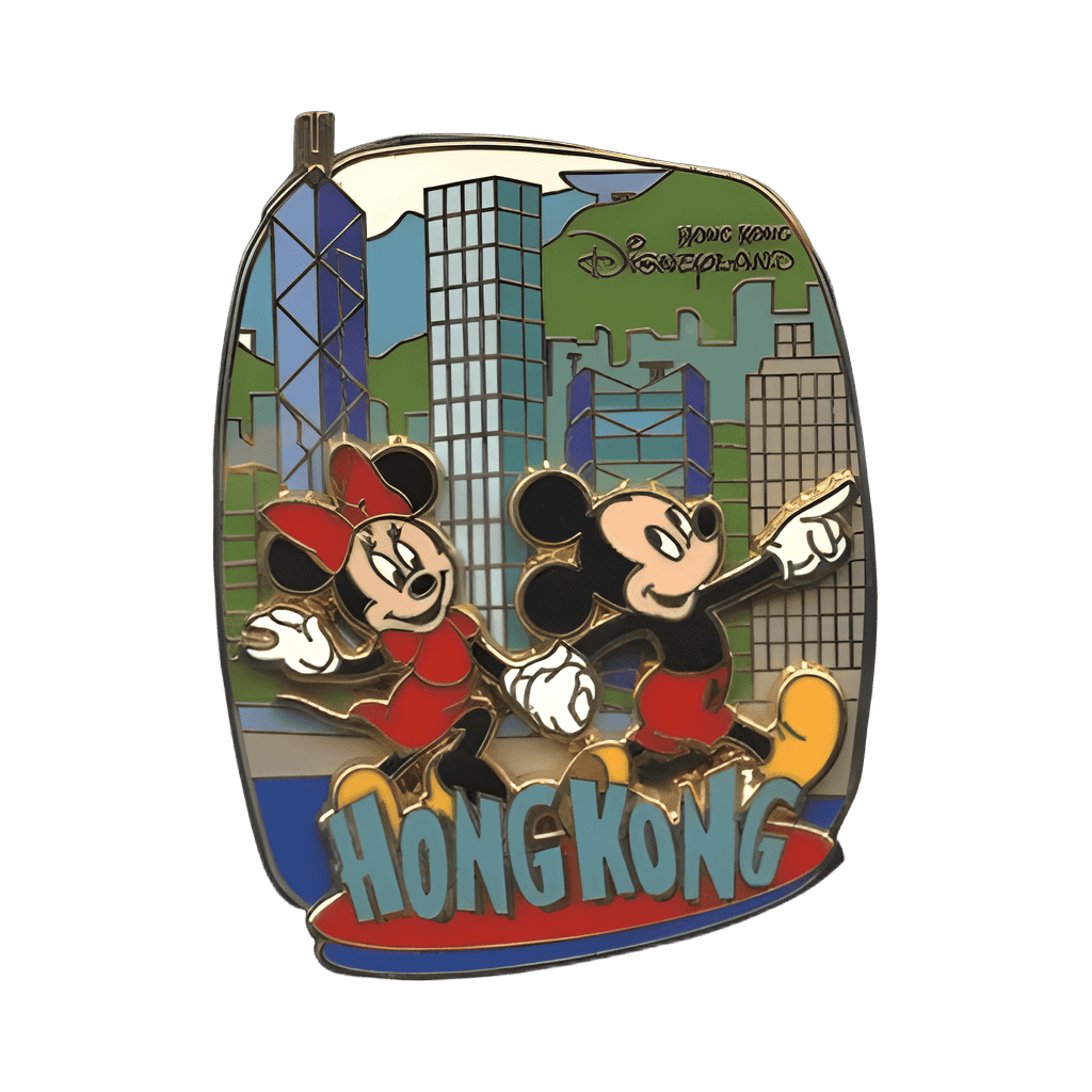 Mickey and Minnie Sight Seeing in Hong Kong Central Disney pin
