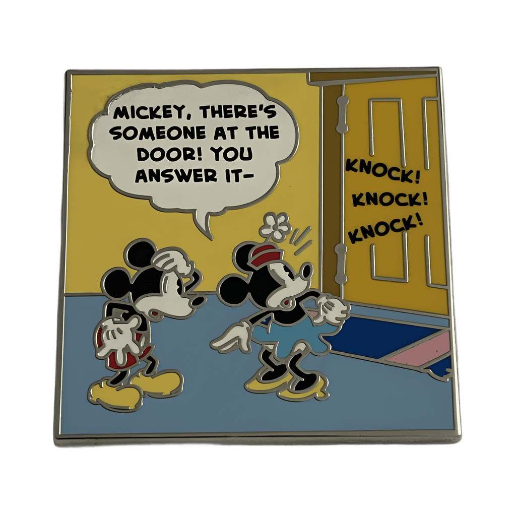 Mickey Minnie Someone at the Door Disney pin