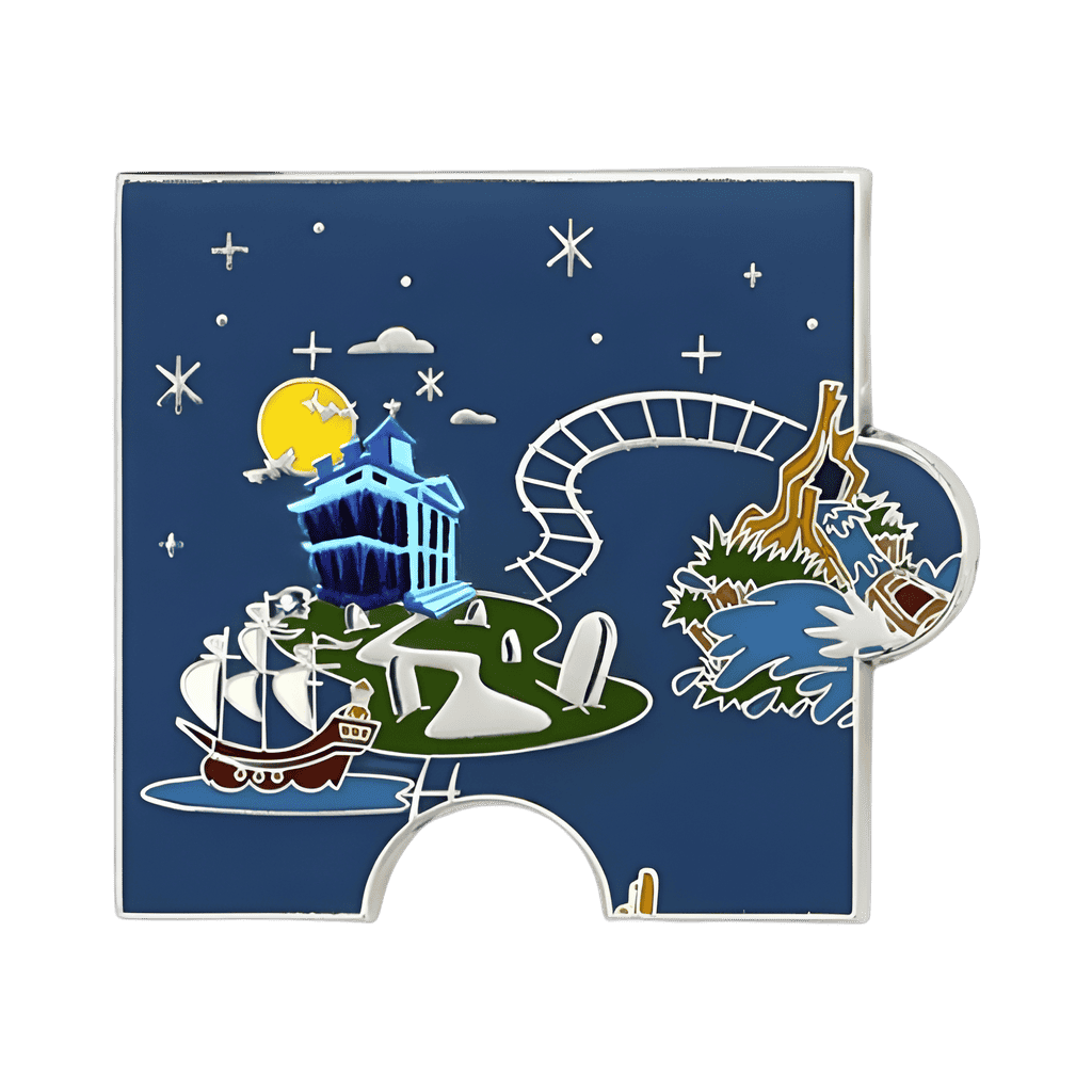 Haunted Mansion and Critter Country Puzzle Piece Disney pin
