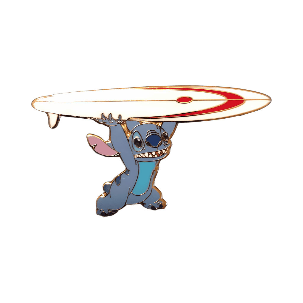 Stitch Running with Surfboard Disney pin