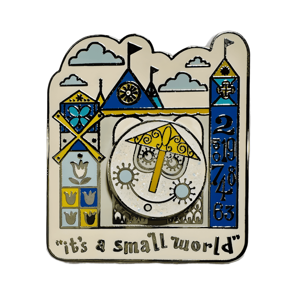 It’s A Small World Clock Pivot Disney pin