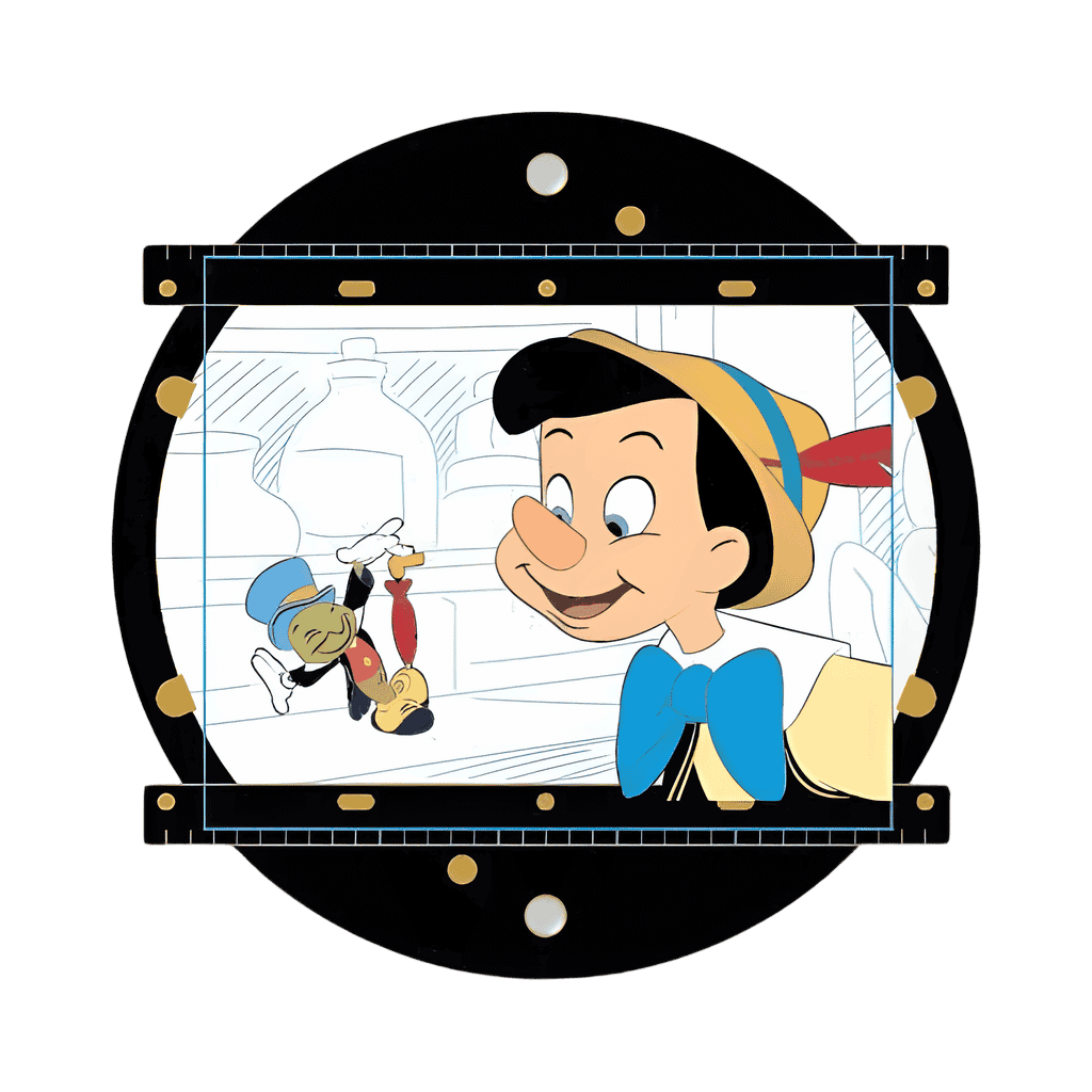 Pinocchio and Jiminy Cricket Disney pin