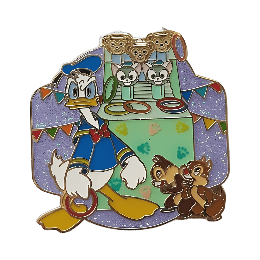 Game Box set - Donald Duck with Chip and Dale Ring Toss Disney pin