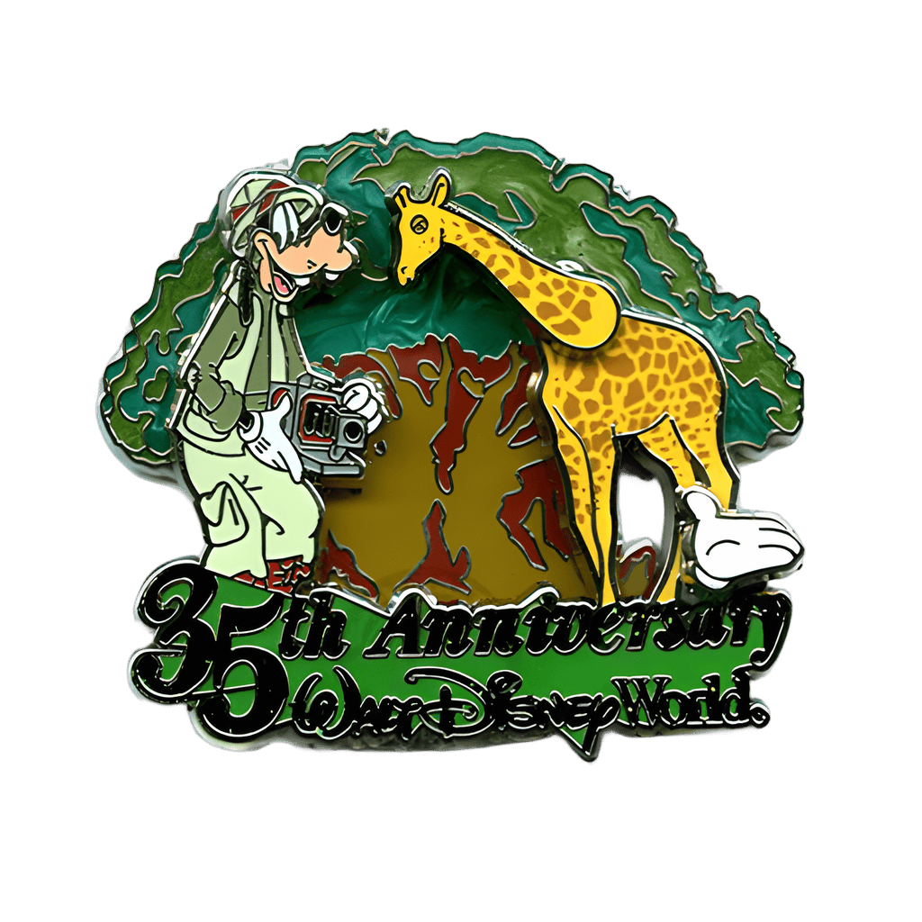 Walt Disney World 35th Anniversary - Animal Kingdom - Goofy with Giraffe Disney pin