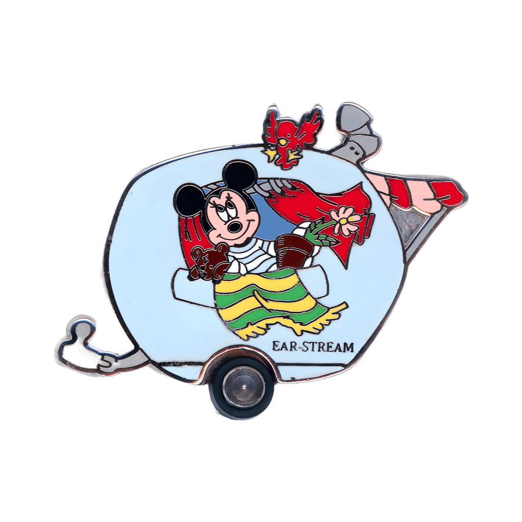 Minnie Mouse in a Light Blue "Ear Stream" Trailer Disney pin