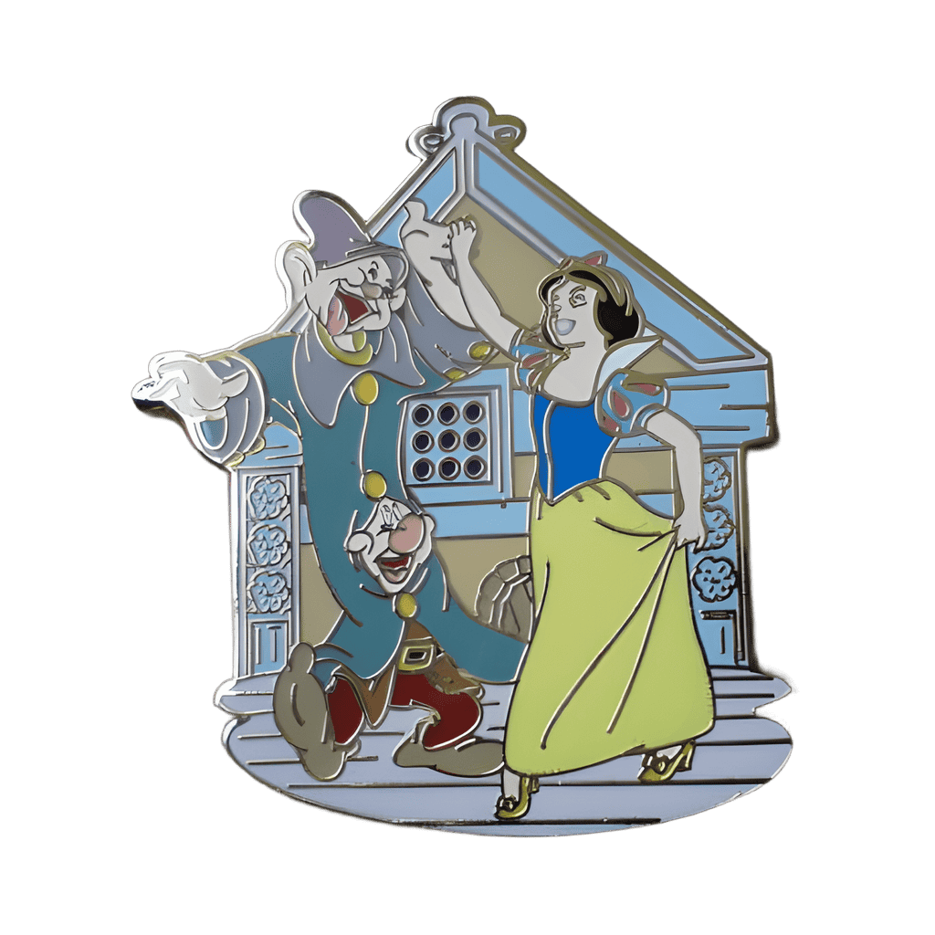 Snow White dancing with Dopey and Sneezy Disney pin