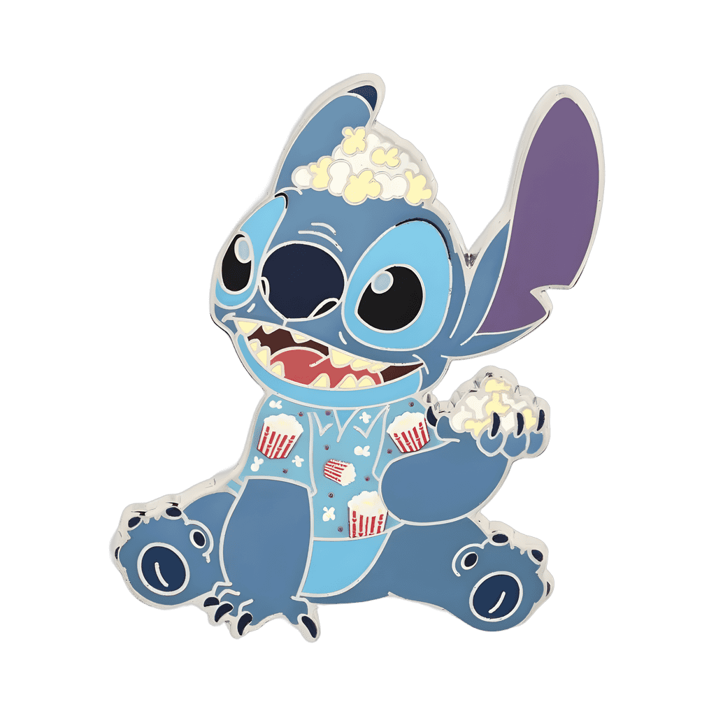 Stitch And Angel With Popcorn Set - February - Stitch With Popcorn Disney pin