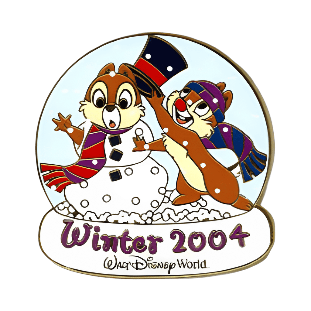 Chip Making Dale into a Snowman - #4 Disney pin