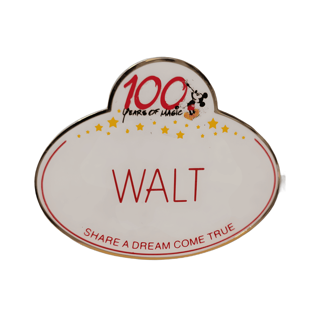Cast Member Name Tag "Walt" - Share a Dream Come True Disney pin