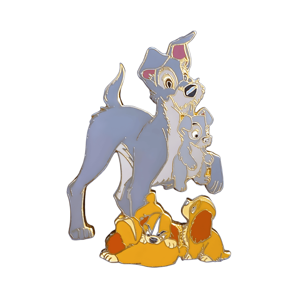 Tramp and Pups Disney pin