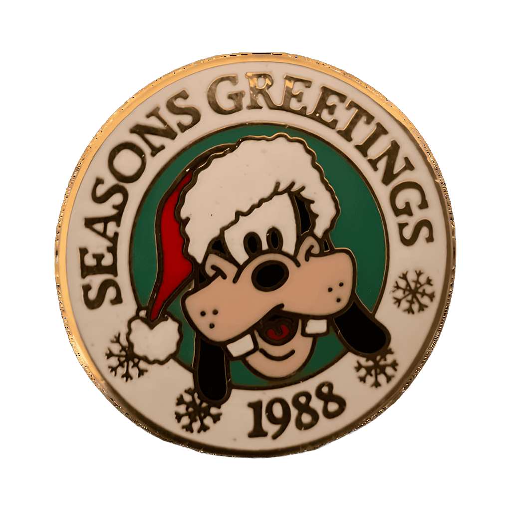 Seasons Greetings 1988 Goofy Disney pin