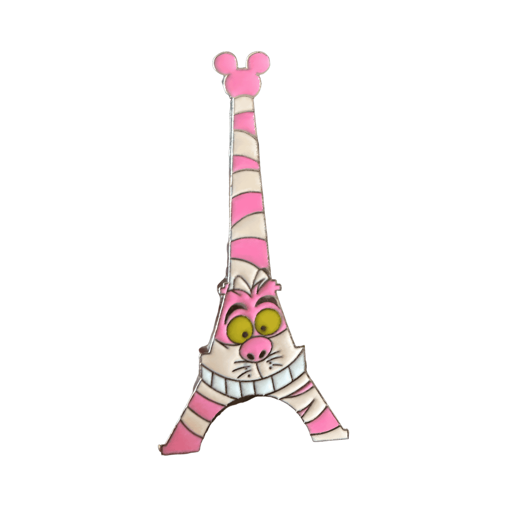 Cheshire Cat Eiffel Tower Disney pin