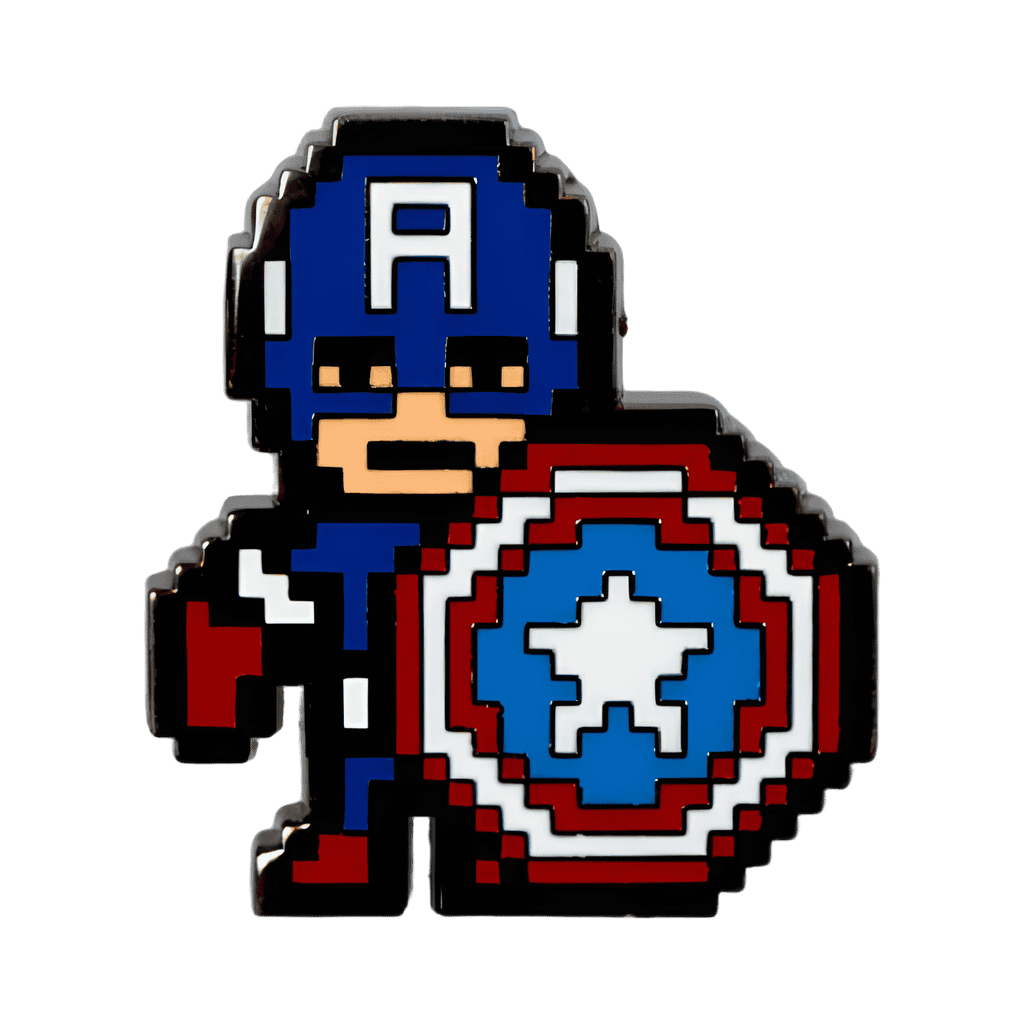 Pixel Captain America Disney pin