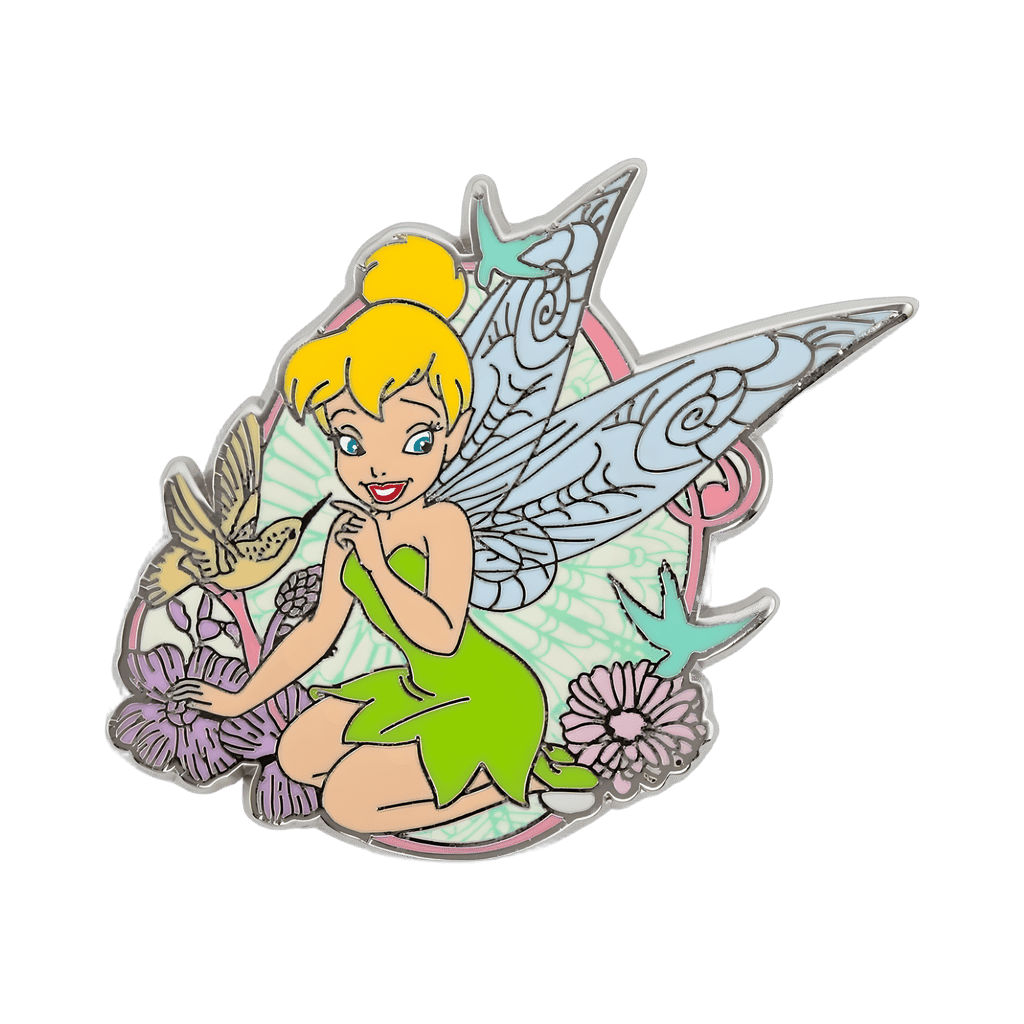 Pixie Hollow Garden - Tink with a Hummingbird Disney pin