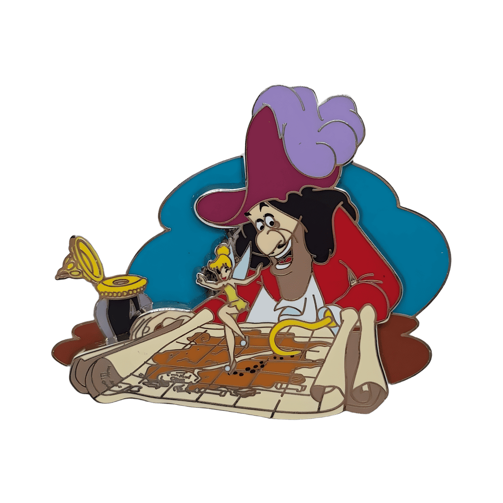 Hook with Tinkerbell on Map Disney pin