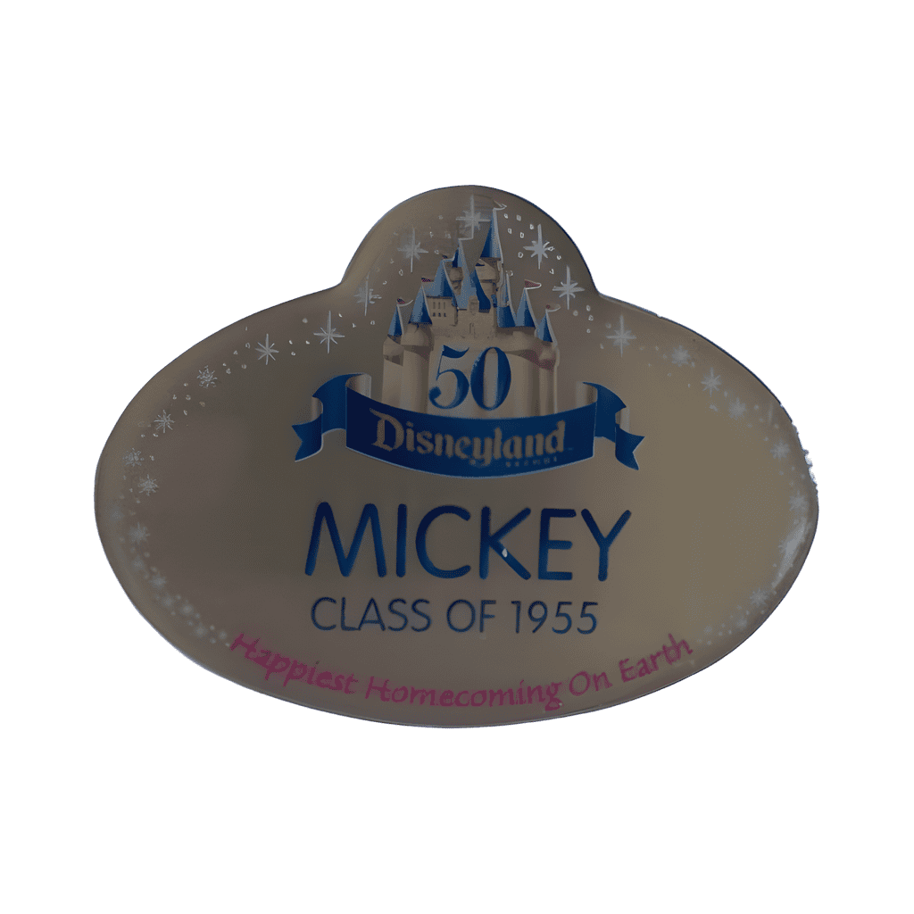 Gold Name Tag/Badge (Mickey Class of 1955) Disney pin
