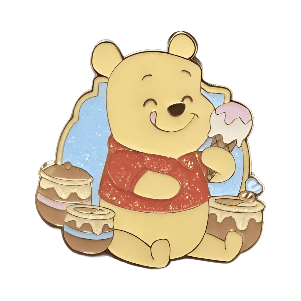 Winnie the Pooh Eating Ice Cream Disney pin