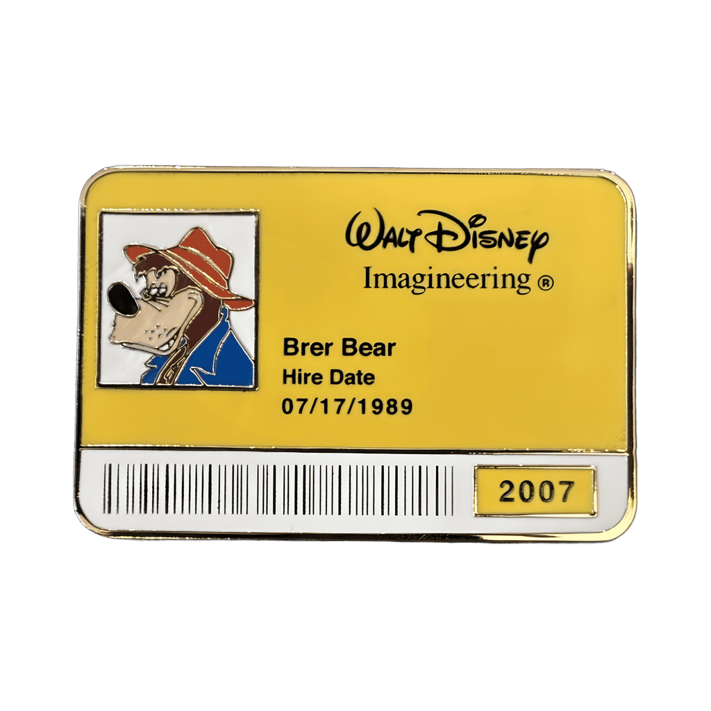 Brer Bear ID Badge Disney pin