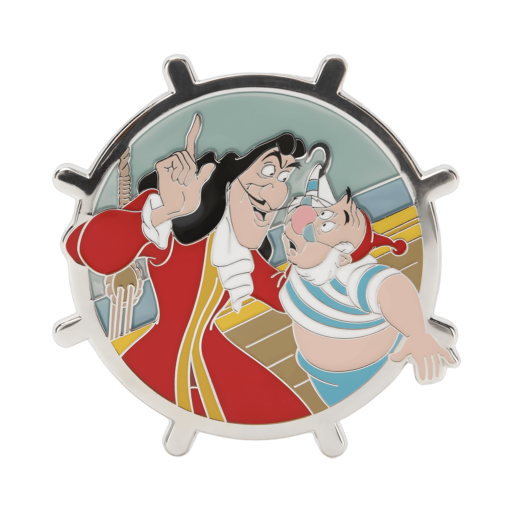 Captain Hook and Mr Smee Wheel Disney pin
