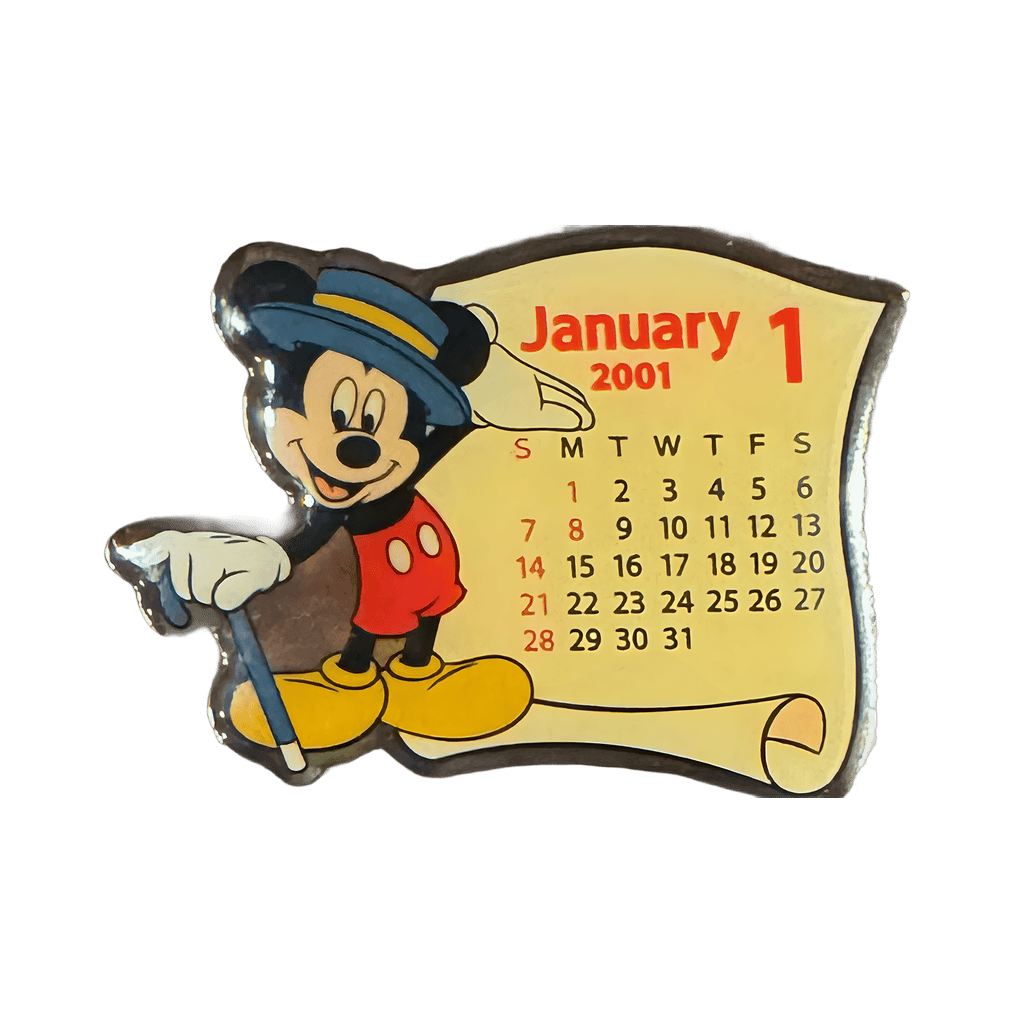 January 2001 Calendar Disney pin