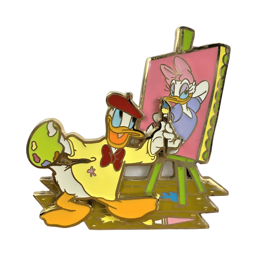 Donald painting Daisy Disney pin