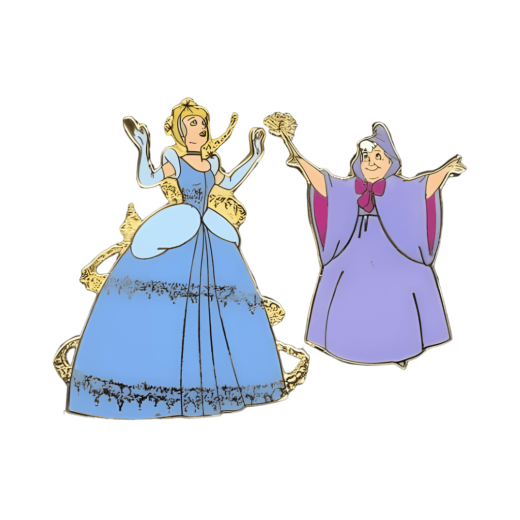 Cinderella and Fairy Godmother Set - Full Set Disney pin