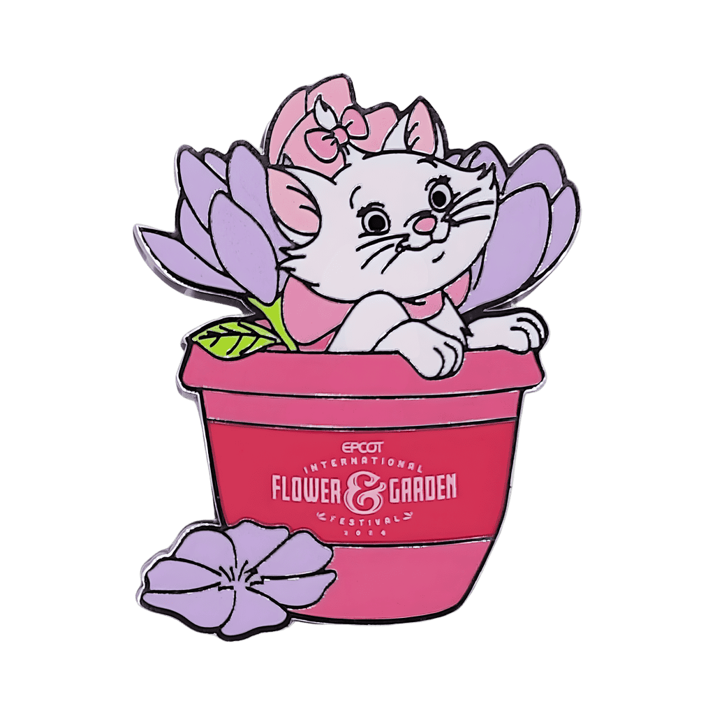 Marie in Flower Pot Disney pin