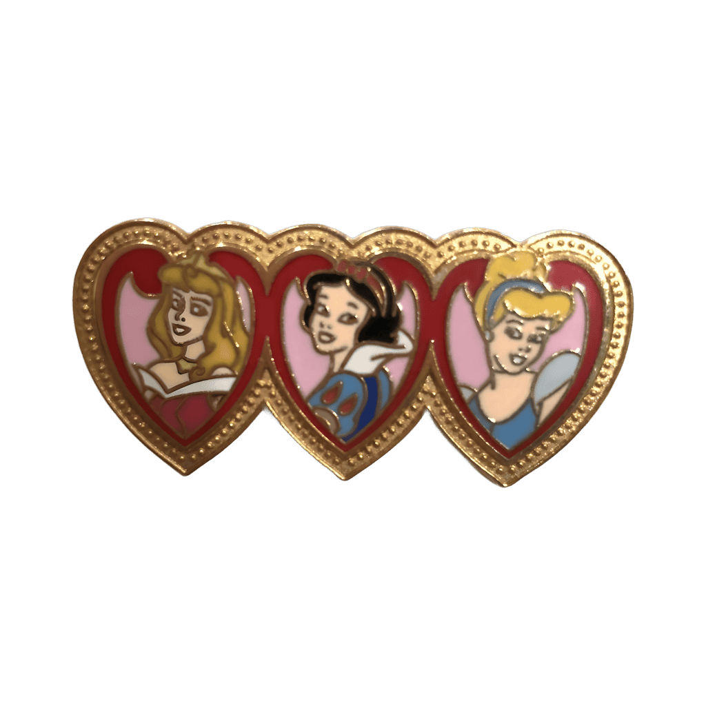 Three Princesses in Hearts Disney pin