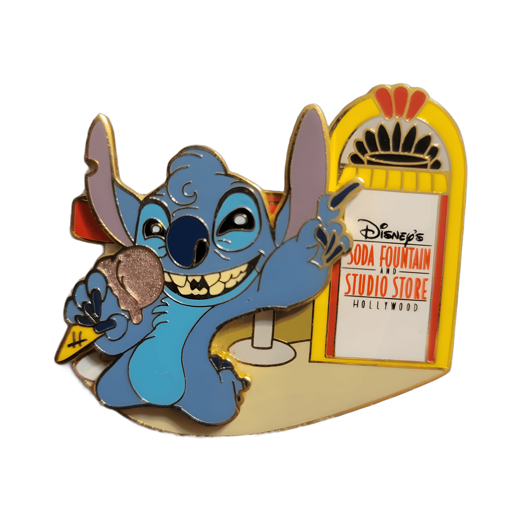 Stitch singing into an ice cream cone Disney pin