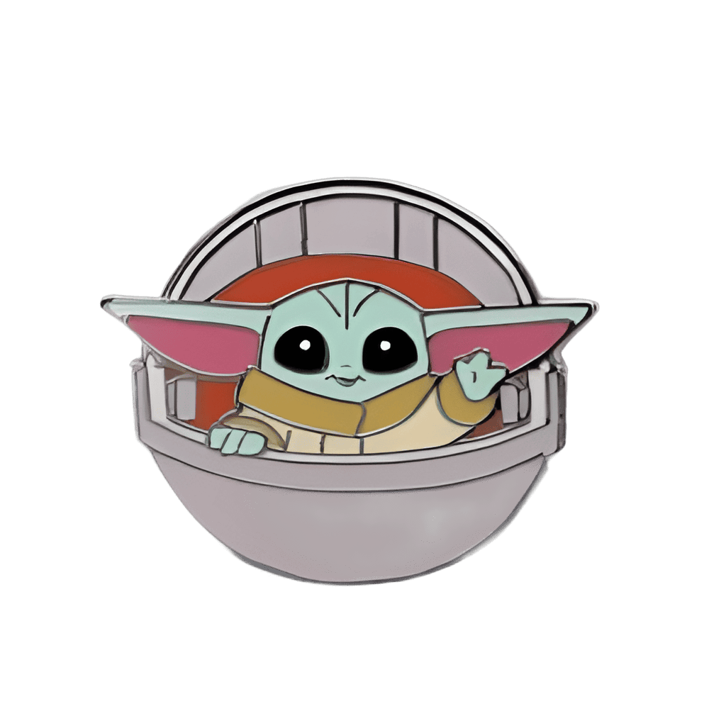 Cutest in the Galaxy Lanyard with Pin Set - Grogu Waving Disney pin