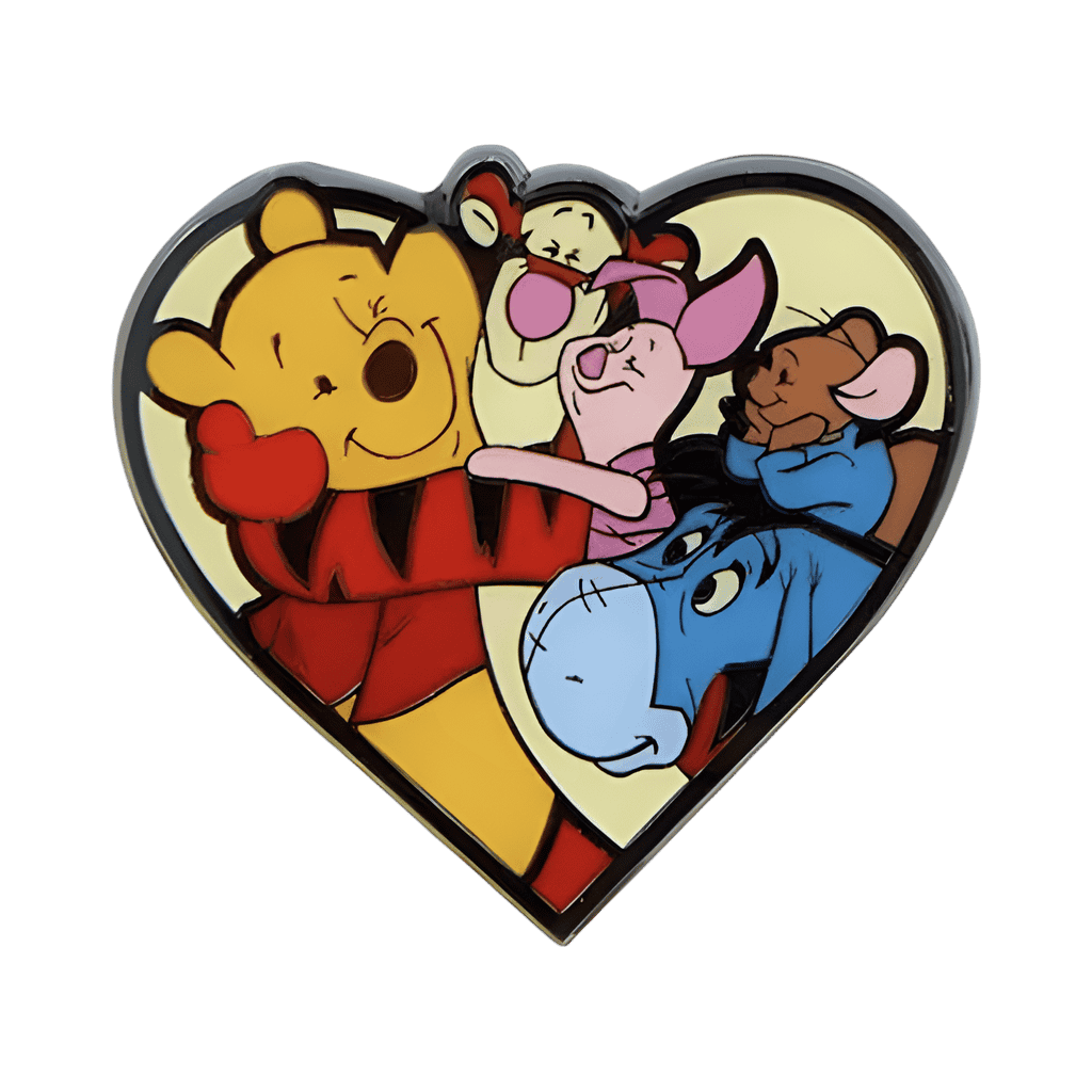 Pooh Bear, Tigger, Piglet, Roo and Eeyore Hug Disney pin
