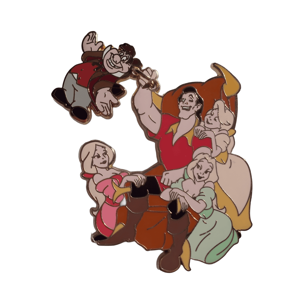 Gaston, Claudette, Laurette, Paulette and LeFou Disney pin