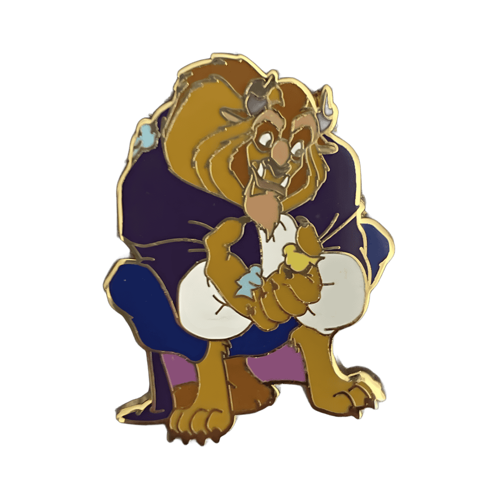 Beast Crouching with Birds Disney pin