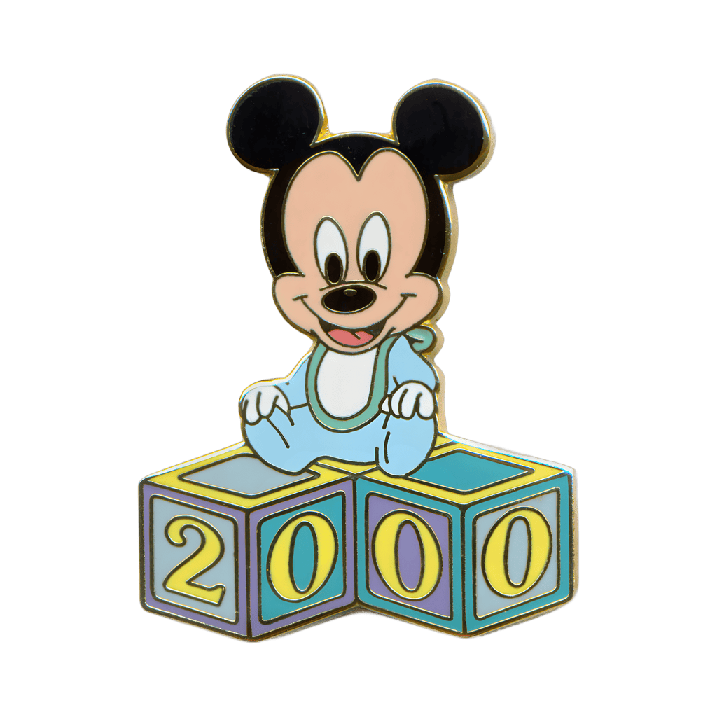 Baby Mickey Mouse Sitting on Blocks 2000 Disney pin