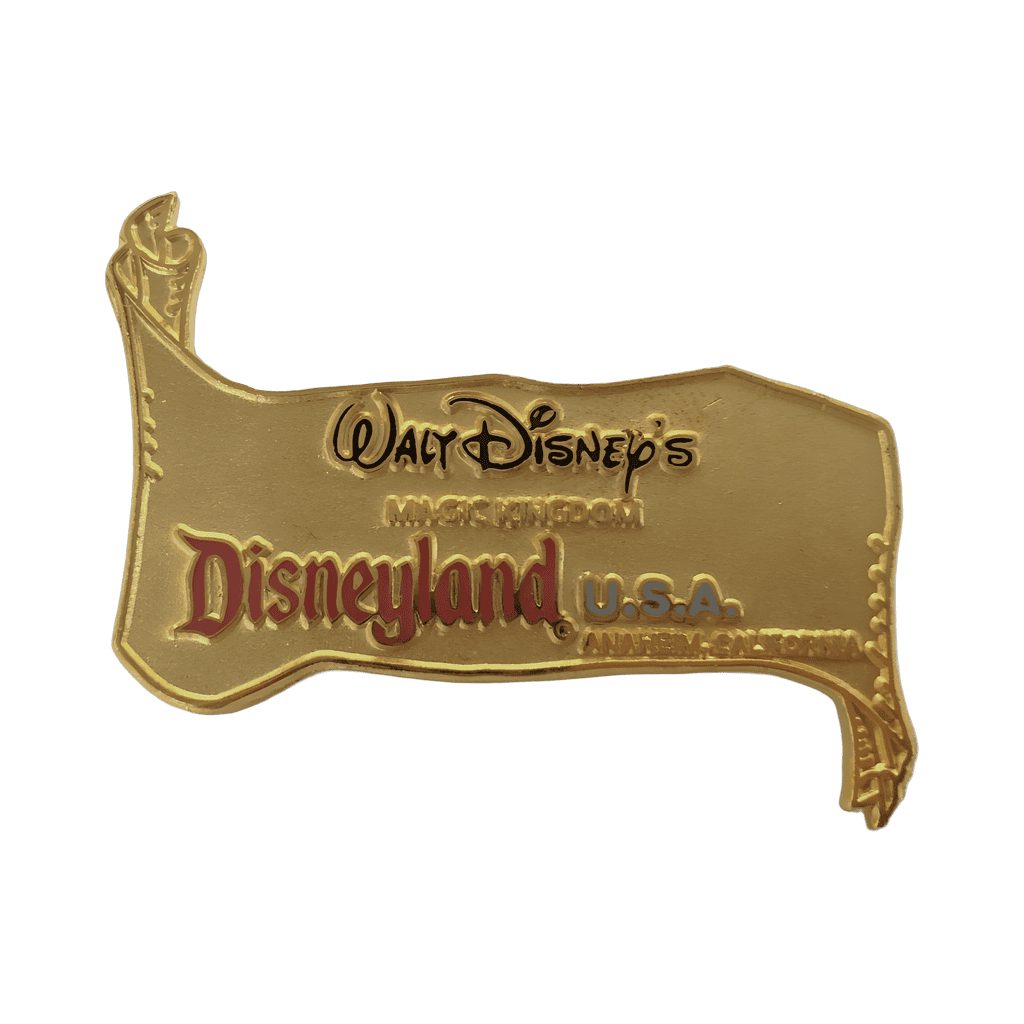 45th Anniversary Sam McKim Map Promotion - Disneyland U.S.A. - Gold Scroll Disney pin
