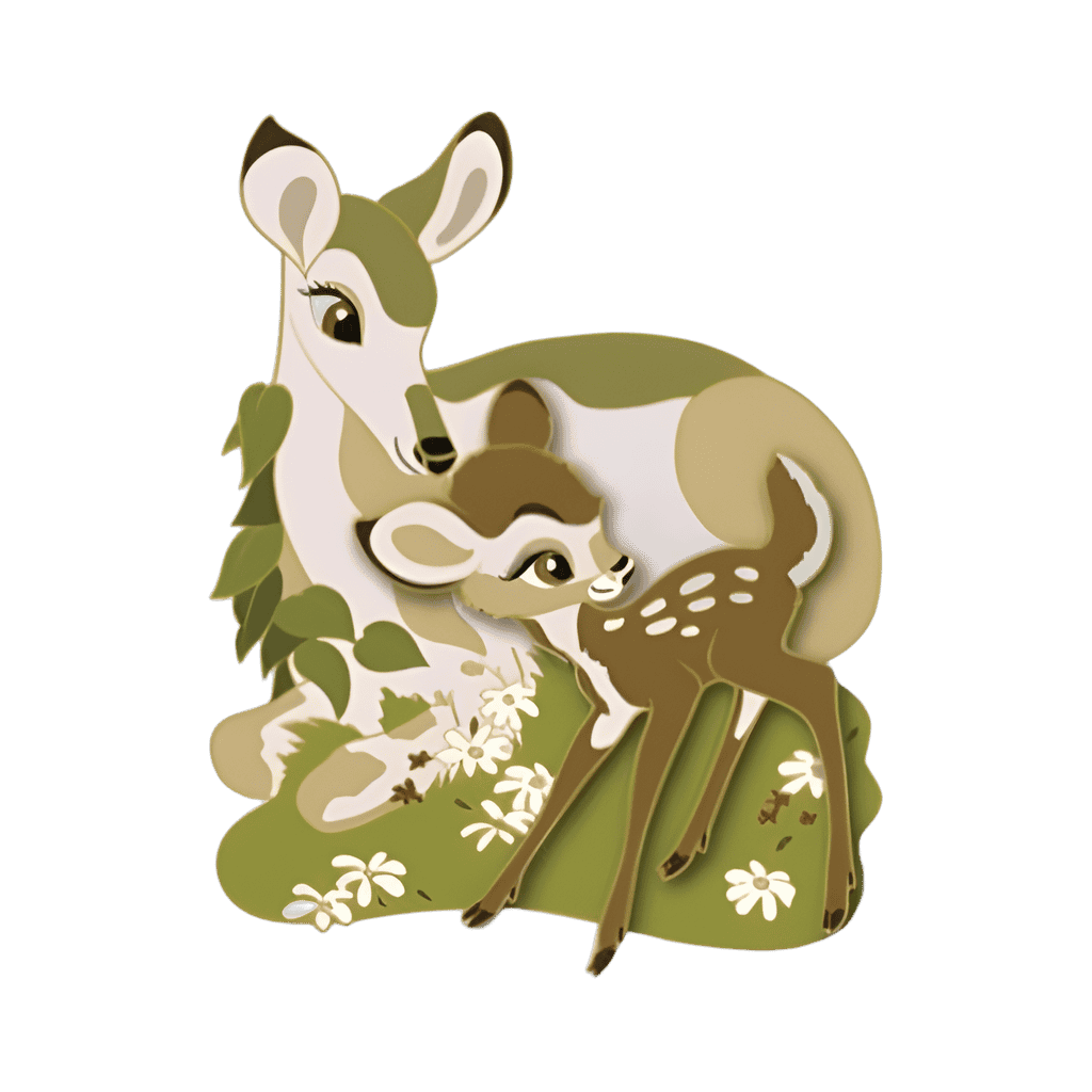 2016 - Green Monochrome Bambi and Mother Disney pin