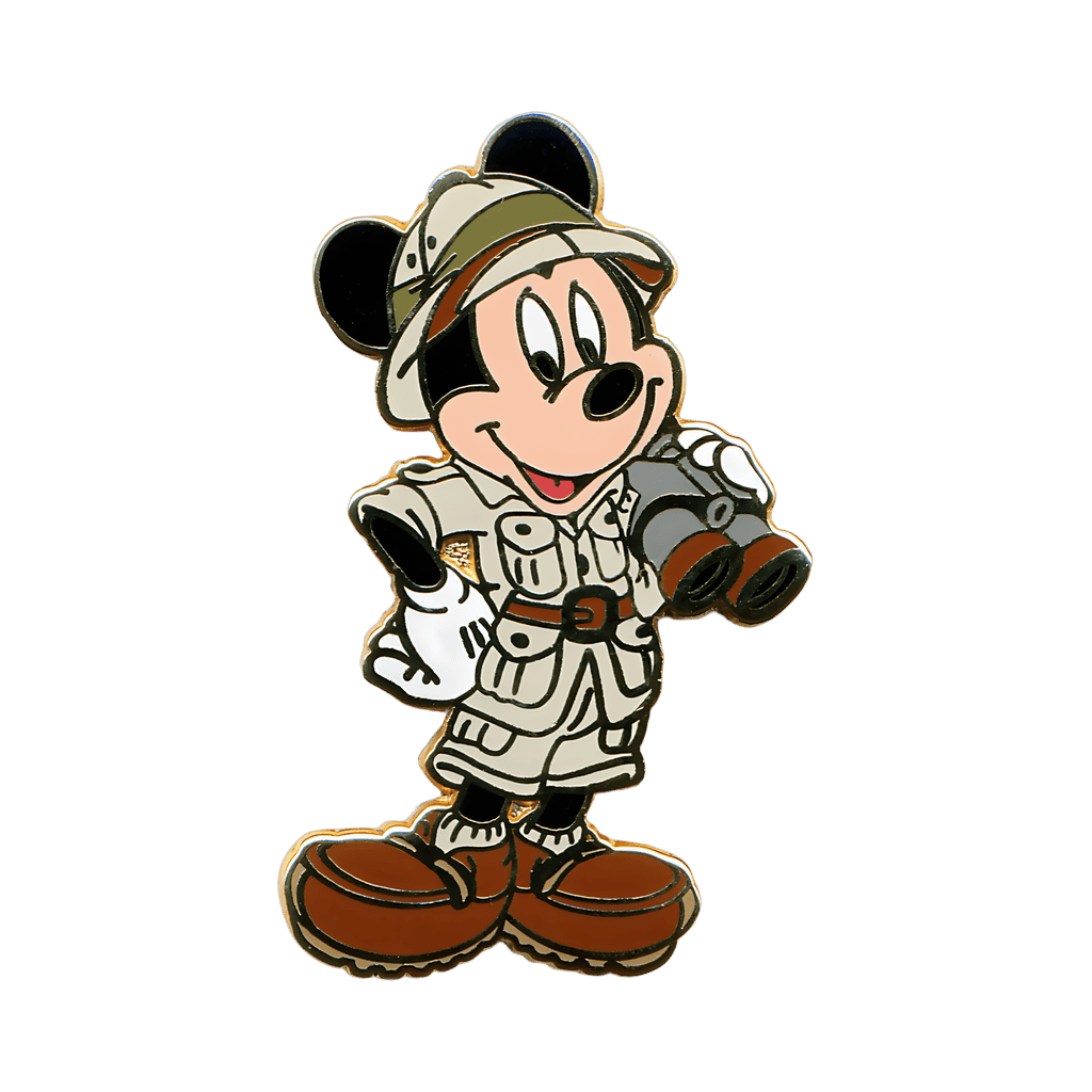Mickey in Safari Gear and Binoculars Disney pin