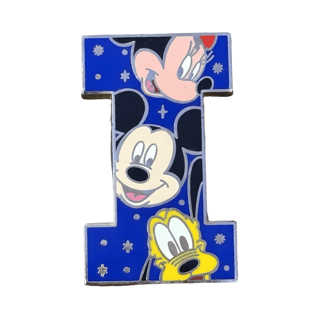 I with Minnie, Mickey and Pluto Disney pin
