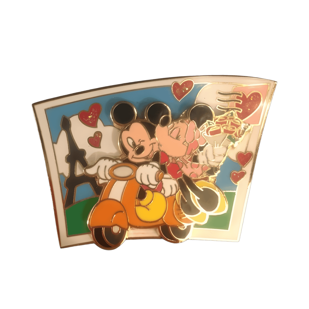 Mickey Mouse and Minnie Mouse on Scooter Disney pin