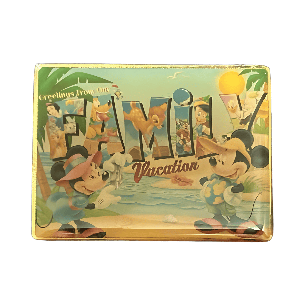 Family Paradise Postcard (Mickey and Minnie) Disney pin