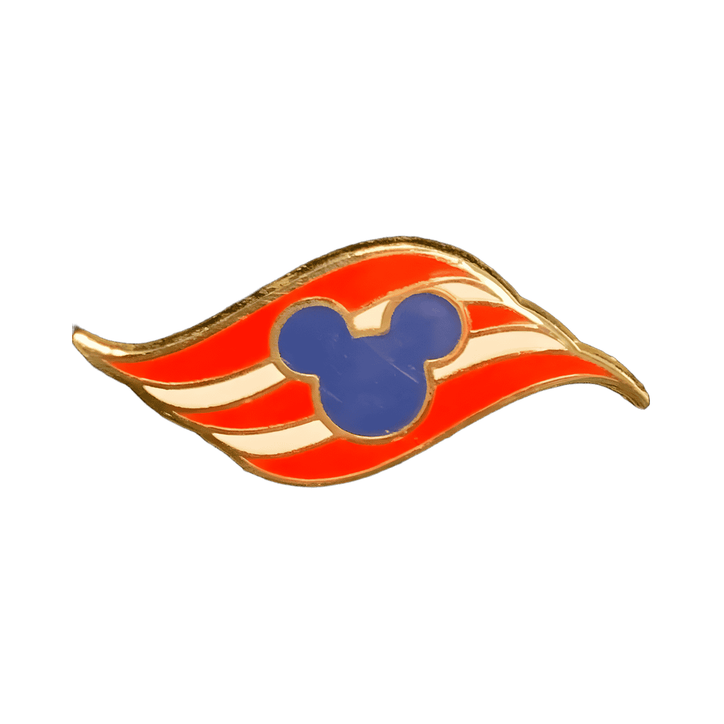 Red stripes with blue mickey Disney pin