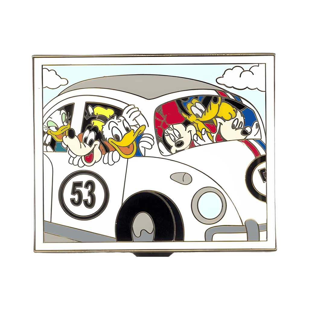 Herbie, Mickey, Minnie, Goofy, Pluto, Donald, and Daisy Disney pin