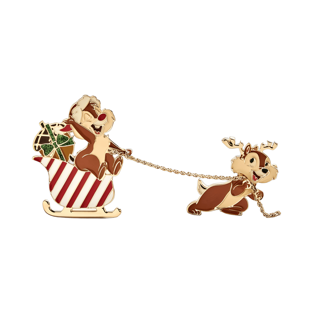 Chip ‘N Dale Sledding Disney pin