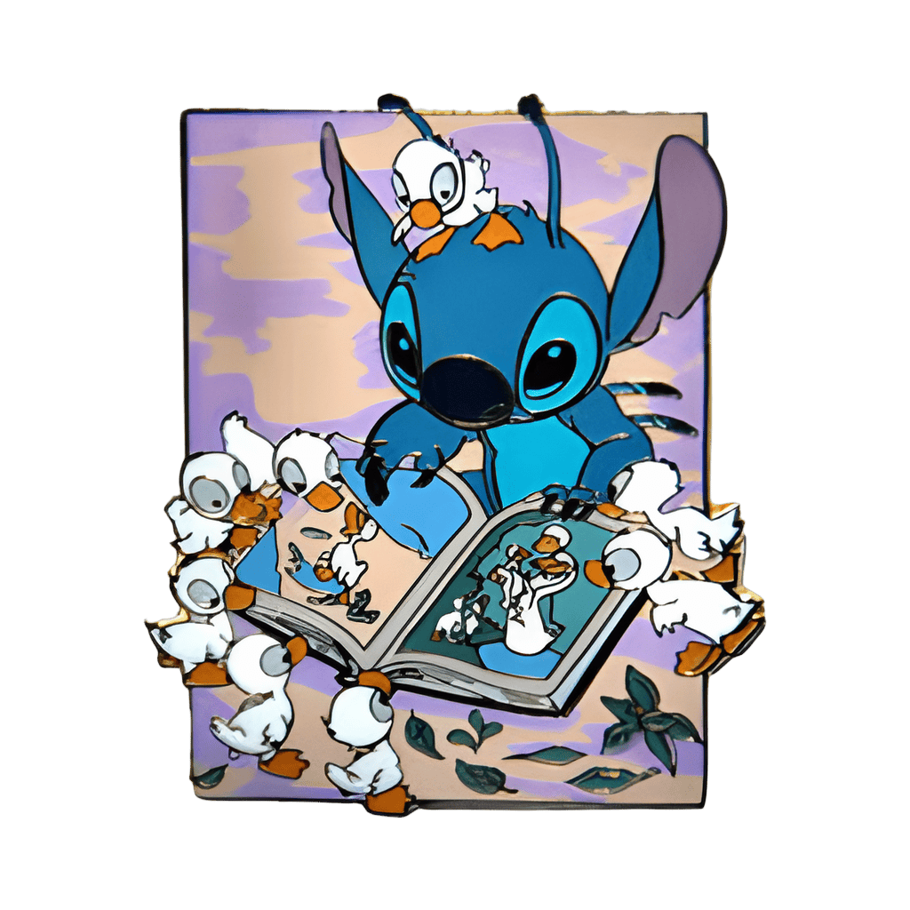 Stitch Reading to Ducklings (Ver. 2) Disney pin