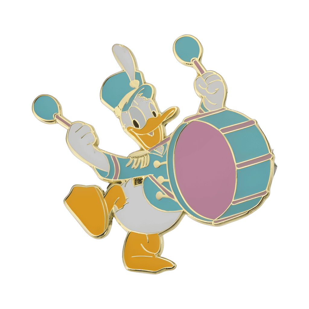 Donald Duck Playing the Drums Disney pin