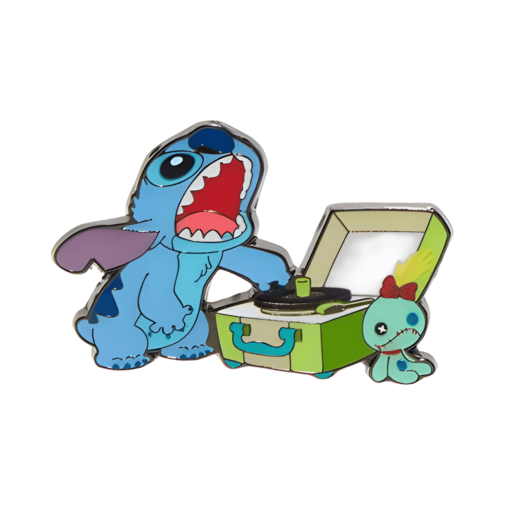Stitch, Scrump, and Record Player Disney pin