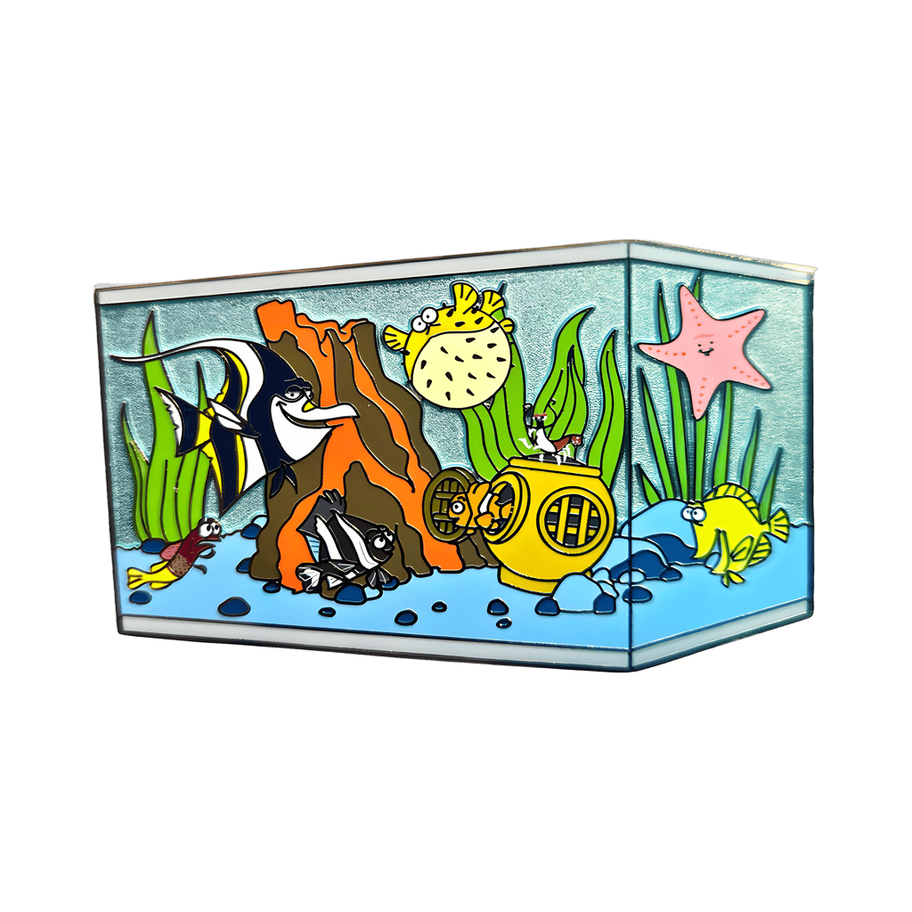 Nemo & Tank Friends - Gill, Peach, Bubbles, Jacques, Bloat and Gurgle Disney pin