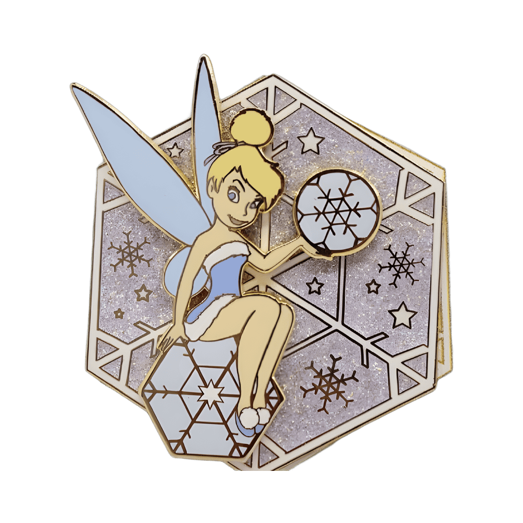 Tinker Bell Winter Giant snowflake Disney pin