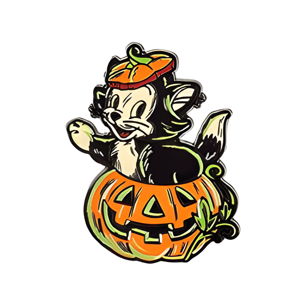 Figaro in a pumpkin Disney pin