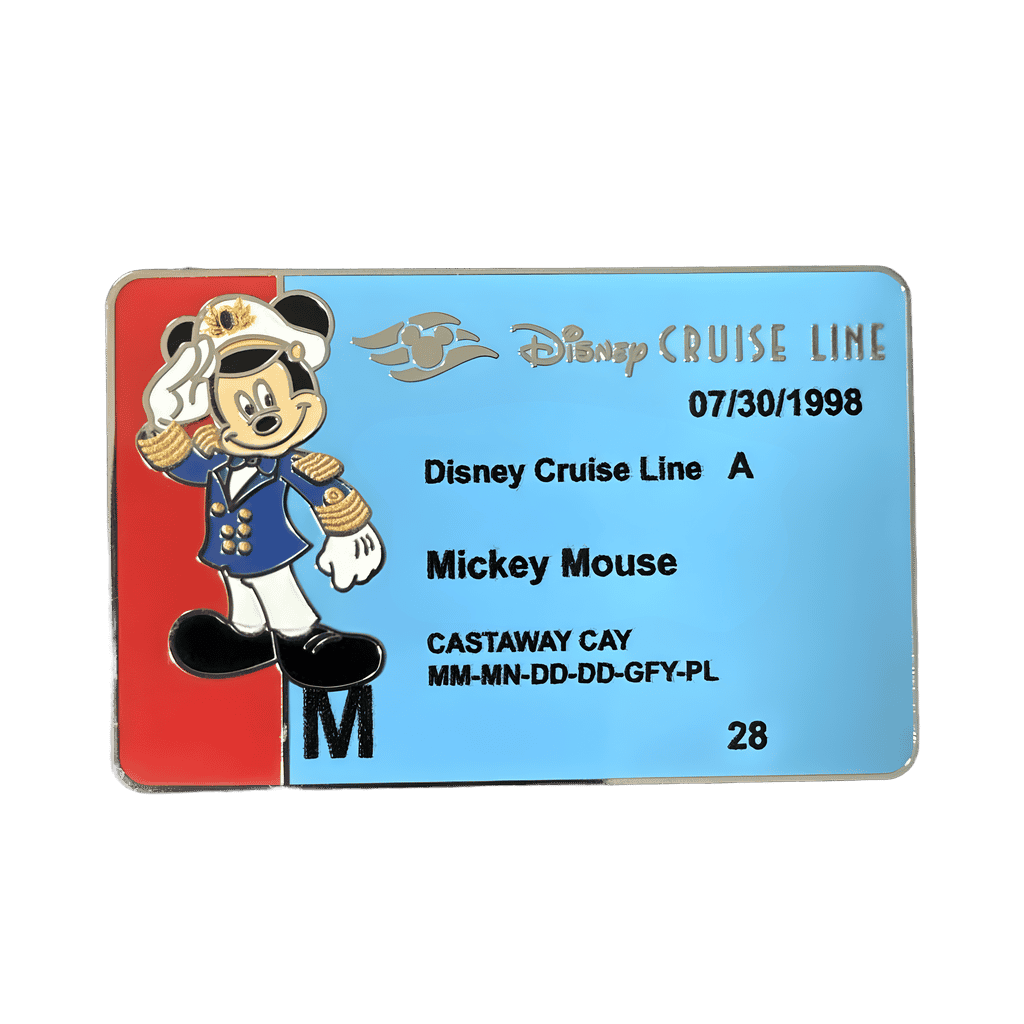 DCL - Mickey Mouse - Cruise Line - ID Card - Key to the World Disney pin